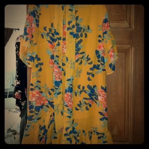 Yellow floral Sun Dress